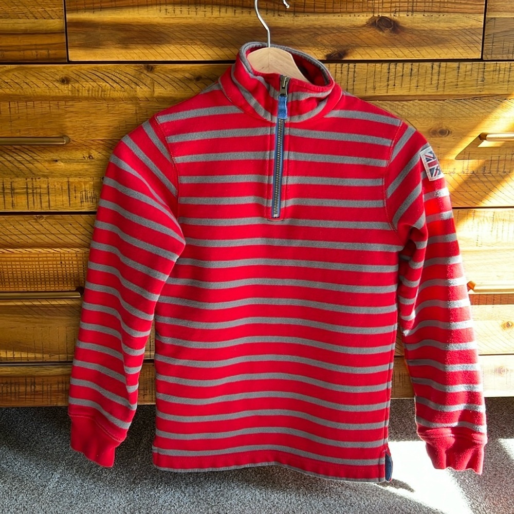 Mini Boden Boys Pullover Quarter Zip Sweatshirt